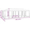 vidaXL - Partytent - met - 12 - mesh - zijwanden - 8x4 - m - HDPE - rood