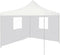 vidaXL - Partytent - met - 2 - zijwanden - inklapbaar - 3x3 - m - staal - wit