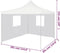 vidaXL - Partytent - met - 2 - zijwanden - inklapbaar - 3x3 - m - staal - wit