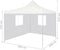 vidaXL - Partytent - met - 2 - zijwanden - inklapbaar - 3x3 - m - staal - wit