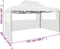 vidaXL - Partytent - met - 3 - zijwanden - inklapbaar - 3x4,5 - m - wit