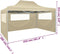 vidaXL - Partytent - met - 3 - zijwanden - inklapbaar - 3x4 - m - staal - crème