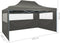vidaXL - Partytent - met - 3 - zijwanden - inklapbaar - 3x4 - m - staal - antraciet