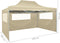 vidaXL - Partytent - met - 3 - zijwanden - inklapbaar - 3x4 - m - staal - crème