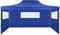 vidaXL - Partytent - met - 3 - zijwanden - inklapbaar - 3x4 - m - staal - blauw