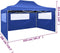 vidaXL - Partytent - met - 3 - zijwanden - inklapbaar - 3x4 - m - staal - blauw
