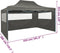 vidaXL - Partytent - met - 3 - zijwanden - inklapbaar - 3x4 - m - staal - antraciet