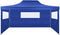 vidaXL - Partytent - met - 3 - zijwanden - inklapbaar - 3x4 - m - staal - blauw