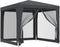 vidaXL-Partytent-met-4-mesh-zijwanden-2,5x2,5-m-HDPE-antracietkleurig