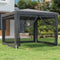 vidaXL-Partytent-met-4-mesh-zijwanden-2,5x2,5-m-HDPE-antracietkleurig