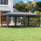 vidaXL-Partytent-met-4-mesh-zijwanden-2,5x2,5-m-HDPE-antracietkleurig