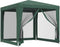 vidaXL - Partytent - met - 4 - mesh - zijwanden - 2,5x2,5 - m - HDPE - groen
