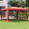 vidaXL - Partytent - met - 4 - mesh - zijwanden - 2,5x2,5 - m - HDPE - blauw