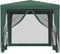 vidaXL - Partytent - met - 4 - mesh - zijwanden - 2,5x2,5 - m - HDPE - groen