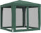 vidaXL - Partytent - met - 4 - mesh - zijwanden - 2,5x2,5 - m - HDPE - groen