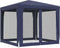 vidaXL - Partytent - met - 4 - mesh - zijwanden - 2,5x2,5 - m - HDPE - blauw