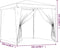 vidaXL - Partytent - met - 4 - mesh - zijwanden - 2,5x2,5 - m - HDPE - rood