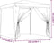 vidaXL - Partytent - met - 4 - mesh - zijwanden - 2,5x2,5 - m - HDPE - blauw