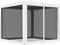 vidaXL - Partytent - met - 4 - mesh - zijwanden - 2,5x2,5 - m - wit