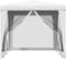 vidaXL - Partytent - met - 4 - mesh - zijwanden - 2,5x2,5 - m - wit