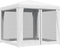 vidaXL - Partytent - met - 4 - mesh - zijwanden - 2,5x2,5 - m - wit