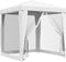 vidaXL - Partytent - met - 4 - mesh - zijwanden - 2x2 - m - wit