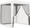 vidaXL - Partytent - met - 4 - mesh - zijwanden - 2x2 - m - wit