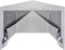 vidaXL - Partytent - met - 4 - mesh - zijwanden - 3x3 - m - HDPE - rood