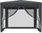vidaXL - Partytent - met - 4 - mesh - zijwanden - 3x3 - m - HDPE - antracietkleurig