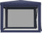 vidaXL - Partytent - met - 4 - mesh - zijwanden - 3x3 - m - HDPE - blauw