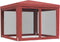 vidaXL - Partytent - met - 4 - mesh - zijwanden - 3x3 - m - HDPE - rood