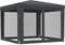 vidaXL - Partytent - met - 4 - mesh - zijwanden - 3x3 - m - HDPE - antracietkleurig