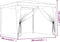 vidaXL - Partytent - met - 4 - mesh - zijwanden - 3x3 - m - HDPE - blauw