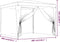 vidaXL - Partytent - met - 4 - mesh - zijwanden - 3x3 - m - HDPE - antracietkleurig