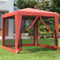 vidaXL - Partytent - met - 4 - mesh - zijwanden - 3x3 - m