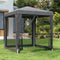 vidaXL - Partytent - met - 4 - mesh - zijwanden - 3x3 - m