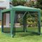 vidaXL - Partytent - met - 4 - mesh - zijwanden - 3x3 - m