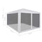 vidaXL - Partytent - met - 4 - mesh - zijwanden - 3x3 - m