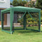 vidaXL - Partytent - met - 4 - mesh - zijwanden - 3x3 - m