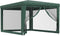 vidaXL - Partytent - met - 4 - mesh - zijwanden - 3x4 - m - HDPE - groen