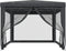 vidaXL - Partytent - met - 4 - mesh - zijwanden - 3x4 - m - HDPE - antracietkleurig