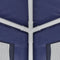 vidaXL - Partytent - met - 4 - mesh - zijwanden - 3x4 - m - HDPE - blauw