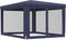 vidaXL - Partytent - met - 4 - mesh - zijwanden - 3x4 - m - HDPE - blauw