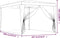 vidaXL - Partytent - met - 4 - mesh - zijwanden - 3x4 - m - HDPE - antracietkleurig