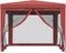 vidaXL - Partytent - met - 4 - mesh - zijwanden - 3x4 - m - HDPE - blauw