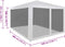 vidaXL - Partytent - met - 4 - mesh - zijwanden - 4x3 - m
