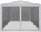 vidaXL - Partytent - met - 4 - mesh - zijwanden - 4x3 - m