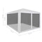 vidaXL - Partytent - met - 4 - mesh - zijwanden - 4x3 - m