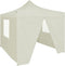 vidaXL - Partytent - met - 4 - zijwanden - inklapbaar - 2x2 - m - staal - crème