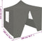 vidaXL - Partytent - met - 4 - zijwanden - inklapbaar - 2x2 - m - staal - antraciet
